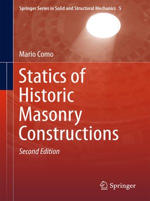 cover image of Statics of Historic Masonry Constructions